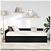 Struttura Letto Angolare con Materasso Altro 2 pcs Nero Tessuto - Foto miniatura 3
