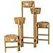 Supporto Con 5 Cesti In Legno Marrone 124x20x90,5h - Foto miniatura 1