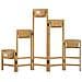 Supporto Con 5 Cesti In Legno Marrone 124x20x90,5h - Foto miniatura 2