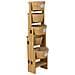 Supporto Con 5 Cesti In Legno Marrone 124x20x90,5h - Foto miniatura 3