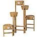 Supporto Con 5 Cesti In Legno Marrone 124x20x90,5h - Foto miniatura 5