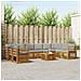 Set divani con cuscino 11 pcs Grigio Naturale e Chiaro - Foto miniatura 2