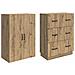 Set di armadi 2 pcs Rovere Artigianale 66 x 34,5 x 87 cm - Foto miniatura 3