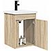 Mobile bagno con rubinetto Rovere Sonoma 42 x 40 x 74,5 cm - Foto miniatura 3
