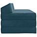 Divano Letto Pieghevole Blu 120 x 60 x 49 cm Tessuto - Foto miniatura 4