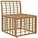 Modulo Divano da Esterno Senza Braccioli Naturale polyrattan - Foto miniatura 3