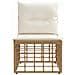 Modulo Divano da Esterno Senza Braccioli Naturale polyrattan - Foto miniatura 4