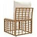 Modulo Divano da Esterno Senza Braccioli Naturale polyrattan - Foto miniatura 6