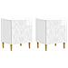 Comodino 2 pcs Bianco Lucido 43 x 34,5 x 50 cm - Foto miniatura 1