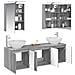 Set di Armadi da Bagno 5 pcs Sonoma grigio Legno ingegnerizzato - Foto miniatura 3