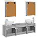 Set di Armadi da Bagno 5 pcs Sonoma grigio Legno ingegnerizzato - Foto miniatura 8
