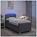 Letto con Box Spring, Materasso e LED Grigio Chiaro 90 x 200 cm - Foto miniatura 2