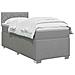 Letto con Box Spring, Materasso e LED Grigio Chiaro 90 x 200 cm - Foto miniatura 3