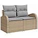 Set di divani 7 pz Beige e Grigio Chiaro - Foto miniatura 8