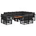 Set Divano da Giardino 13 pz Nero e Grigio scuro polyrattan - Foto miniatura 1