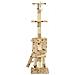 Albero Per Gatti E Tiragraffi Sisal 138 Cm Zampe Stampate Beige - Foto miniatura 5