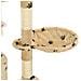 Albero Per Gatti E Tiragraffi Sisal 138 Cm Zampe Stampate Beige - Foto miniatura 7