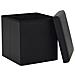 Sgabello Pieghevole In Similpelle 2 Pz 38x38x38 Cm Nero - Foto miniatura 3