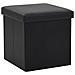 Sgabello Pieghevole In Similpelle 2 Pz 38x38x38 Cm Nero - Foto miniatura 4