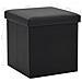 Sgabello Pieghevole In Similpelle 2 Pz 38x38x38 Cm Nero - Foto miniatura 5
