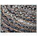 Tappeto Tondo In Iuta E Cotone Blu / beige Ø 120 Cm Maslak - Foto miniatura 4