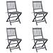 Sedie da Giardino Pieghevoli 4pz con Cuscini in Massello Acacia - Foto miniatura 1
