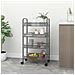 Carrello Da Cucina Con 4 Ripiani Grigio 46x26x64 Cm In Ferro - Foto miniatura 1