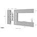 Parete Attrezzata Dino, Set Salotto Porta Tv A 4 Ante, Mobile Soggiorno Multiuso Con Vetrina E Luce Led, 100% Made In Italy, Cm 280x30h180, Antracite E Acero - Foto miniatura 3