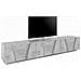 Mobile Porta Tv Lucas, Credenza Bassa Da Soggiorno, Base Porta Tv, 100% Made In Italy, Cm 244x44h46, Cemento Scuro - Foto miniatura 4