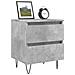 Comodino Grigio Cemento 40x35x50 Cm In Legno Multistrato - Foto miniatura 3