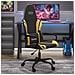 Sedia Da Gaming Massaggiante Nero E Oro In Similpelle - Foto miniatura 1