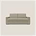 Nixon Divano letto matrimoniale con materasso 20 cm in tessuto impermeabile T03 200 cm (mat. 140x197) marrone - Foto miniatura 2