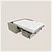 Nixon Divano letto matrimoniale con materasso 20 cm in tessuto impermeabile T03 200 cm (mat. 140x197) marrone - Foto miniatura 3