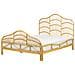 Letto Matrimoniale Rattan Color Legno Chiaro 140 X 200 Cm Domeyrot - Foto miniatura 2