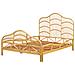 Letto Matrimoniale Rattan Color Legno Chiaro 140 X 200 Cm Domeyrot - Foto miniatura 5