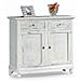 Madia Credenza 2 Porte Legno Shabby Chic Bianco Consumato 112 X49x98 - Foto miniatura 1