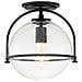 Plafoniera Industrial Nordica Somerset Acciaio Nero 1 Luce E27 - Foto miniatura 1