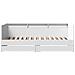 Divano Letto con Cassetti senza Materasso Bianco 100x200 cm - Foto miniatura 2