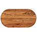 Piano Tavolo 100x50x2,5 Cm Ovale In Legno Massello Di Acacia - Foto miniatura 1