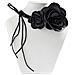 Collana Con Girocollo Rosa, Collana Con Colletto Rosa In Velluto Da Donna Black - Foto miniatura 2