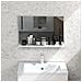 Specchio Bagno da Parete con Mensola Design Moderno e Multiuso, 60x12x40 cm, Bianco - Foto miniatura 6