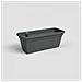 Fioriera - Plastica - Antracite - Rettangolare - L57,9 X P24,3 X H22cm - - Foto miniatura 1