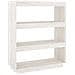 Libreria /divisorio Bianco 80x35x103 Cm Legno Massello Di Pino - Foto miniatura 1