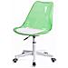 Sedia Da Scrivania Con Ruote E Schienale Trasparente Verde Poltrona Da Ufficio - Foto miniatura 3