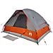 Tenda da Campeggio a Cupola 4 Persone Grigio e Arancione - Foto miniatura 3