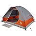Tenda da Campeggio a Cupola 4 Persone Grigio e Arancione - Foto miniatura 4