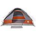 Tenda da Campeggio a Cupola 4 Persone Grigio e Arancione - Foto miniatura 6