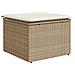 Set Divano da Giardino 7 Pezzi con Cuscini Beige Polyrattan Acacia - Foto miniatura 7