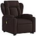 Poltrona Alzapersona Massaggi Reclinabile Marrone Scuro Tessuto - Foto miniatura 4