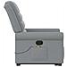 Poltrona Alzapersona Massaggi Elettrica Grigio Chiaro Tessuto - Foto miniatura 6